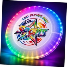 LED Flying Disc with Millions of Colors 12 Light Modes Light Up Disc SPORTS
