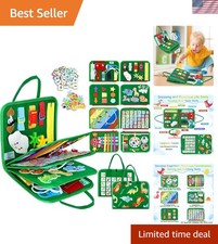 Soft Montessori Busy Board - 8 Interactive Pages for Fine Motor Skills