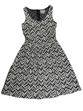 Anthropologie Maeve Size XS Chevron Caldera Sleeveless Scoop Fit & Flare Dress