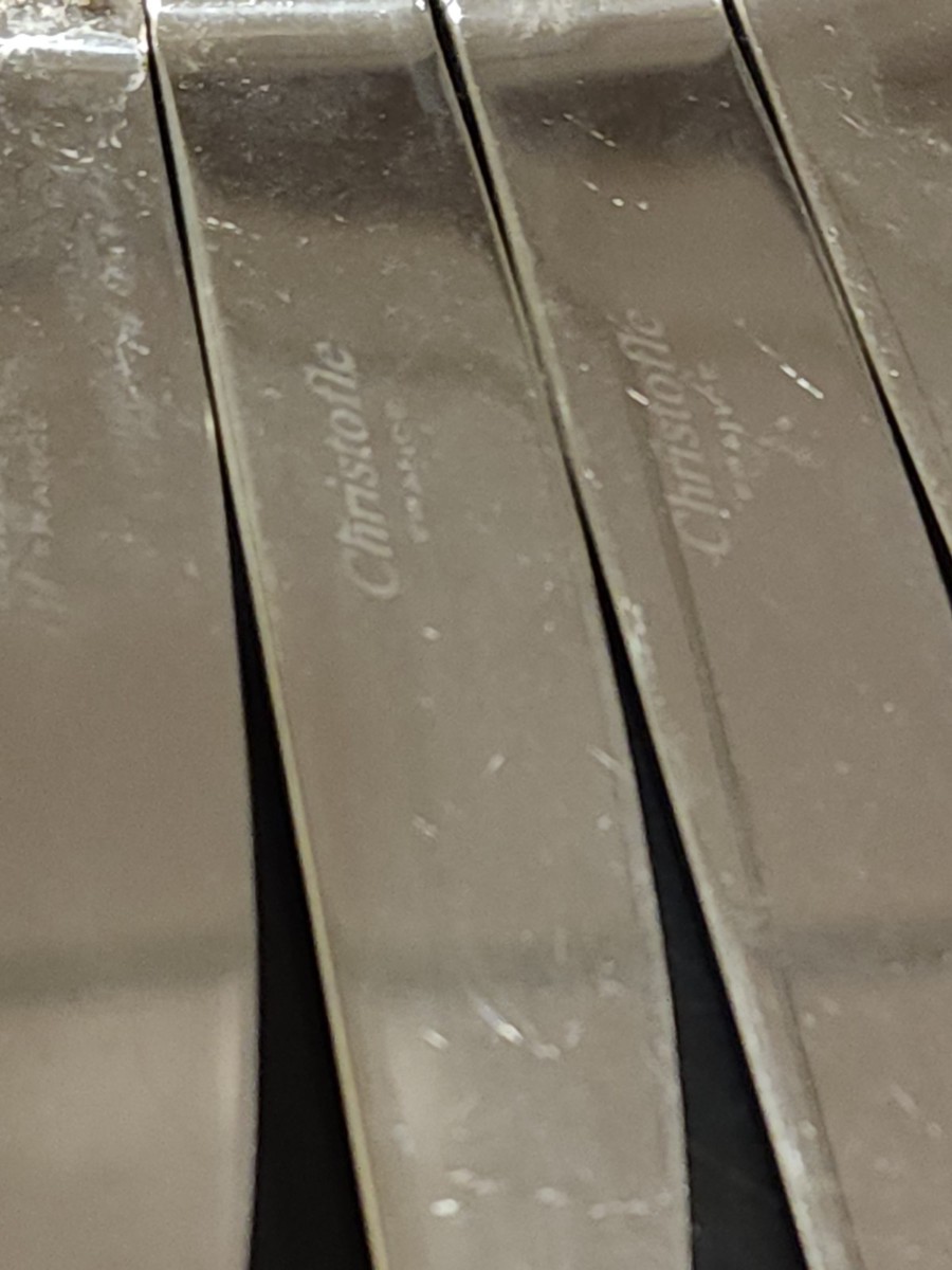 SET OF 4- Christofle Integrale Dinner Knife Stainless Steel 9.25