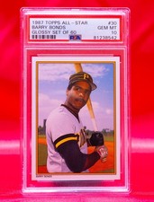 PSA 10 | 1987 Topps All-Star Glossy BARRY BONDS #30 RC | San Francisco Giants