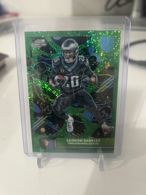 2025 Topps Cosmic Chrome Saquon Barkley Green Space Dust Refractor #/75 Eagles