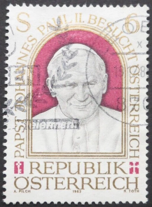 Österreich 1983, Mi 1749, Papstbesuch, gestempelt - Bild 1 von 1