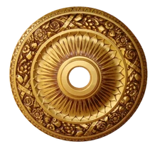 24" ROUND CHANDELIER CEILING MEDALLION ANTIQUE GOLD FOYER DINING ROOM BEDROOM