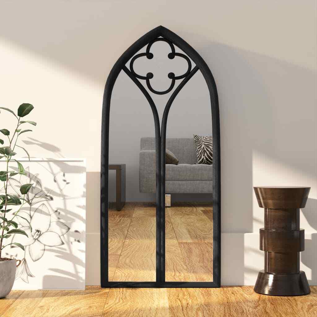 vidaXL Mirror Black 100x45 cm Iron for Indoor Use