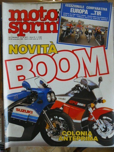 Motosprint 38 1984 Test Honda GL 1200 - Guzzi 1000 California - BMW K100 RT