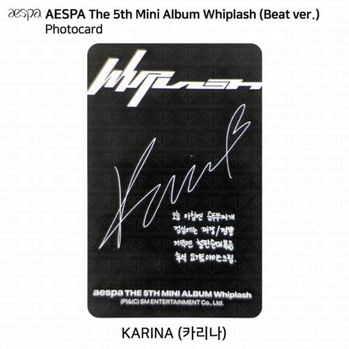 Aespa 5th Mini Album Whiplash Official Photocard Beat Speed Smini Limited ver - Picture 26 of 70
