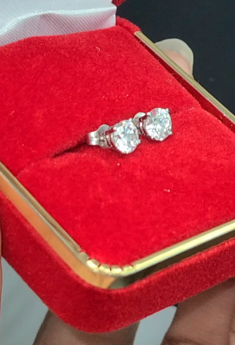 DEAL! 14K White Gold Lab Grown 1.00ctw Diamond Studs Earrings Certified EF- VVS - Video 1 of 1