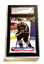 PATRICK SHARP SIGNED 2003-04 CHOICE AHL PROSPECTS CARD #32 SGC AUTHENTICATED