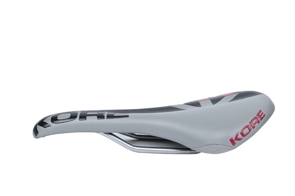 Sillín de bicicleta eléctrica de montaña de carretera KORE Performance asiento de riel Cr-Mo con calcomanía roja Foto 3 de 4