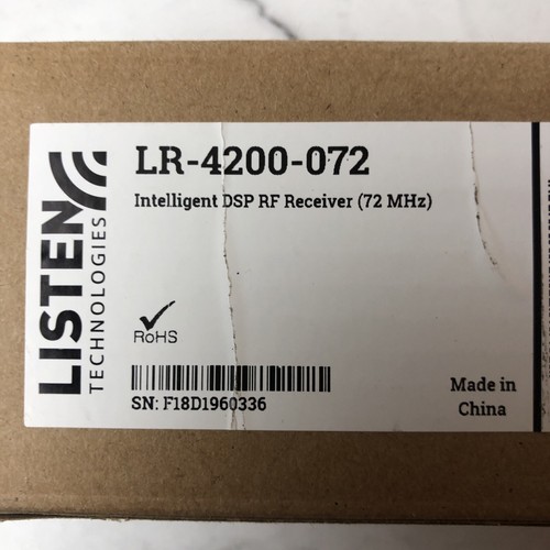 Listen Technologies LR-4200-072 Intelligent DSP RF Receiver 72 MHz Genuine New - Picture 2 of 12