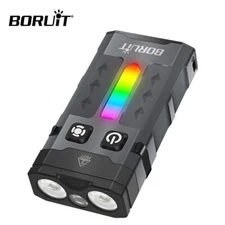 BORUIT EV20 LED Keychain EDC Flashlight Type-C Rechargeable UV Torch Work Light