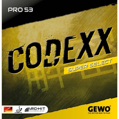 Gewo Codexx Pro 53 SuperSelect table tennis rubber, 2.3 mm (Maximum) thickness