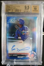 2017 Bowman Chrome ELOY JIMENEZ Blue Refractor Auto /150 BGS 9.5/10 Gem Mint+