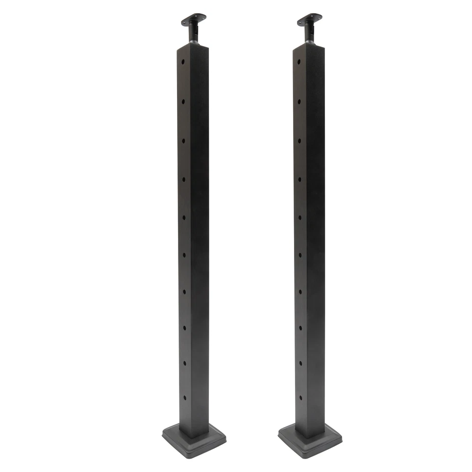 Cable Railing Post 36"x2"x2" Deck Railing Horizontal Drilling Angle Black - Image 3 of 4