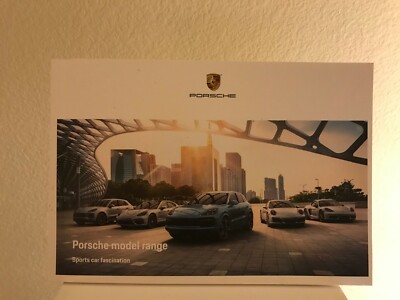 2018 Porsche Model Range brochure w/ technical data. 61 pages