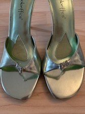 VTG Green Colorific s open Back high heel Shoes size 8M Wedding