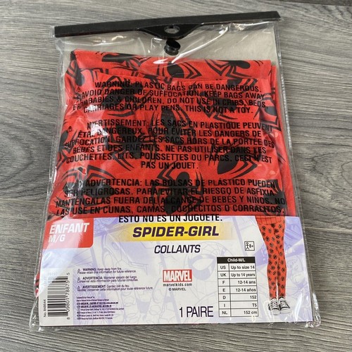 Marvel Spider Girl Leggings Child M/L Halloween Costume Accessory Dress Up New - Picture 2 of 9