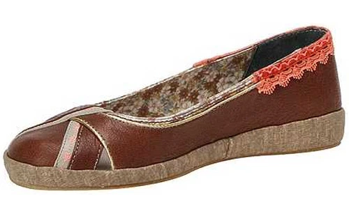 Новый BOBBI BLU женщин кожи коричневый плоский балет повседневный сандалии платье обуви Sz 6,5 M - Изображение 2 из 3