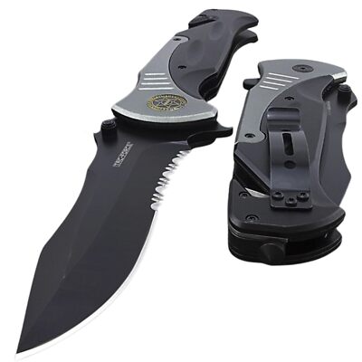	Tac-force Extra Large Grey Folding Blade Pocket Knife 10.5-inch	