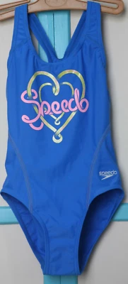 10 Ans FILLE NEUF MAILLOT DE BAIN PISCINE 1 pièce SPEEDO Endurance 10 bleu - Photo 1/4