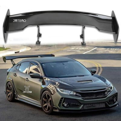 57'' Rear Trunk Spoiler Racing GT Style Wing Gloss Black For Honda Civic EX LX Si