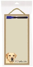 YELLOW LABRADOR-Dry Erase Memo Board-10" by 5"--I LOVE YELLOW LABS