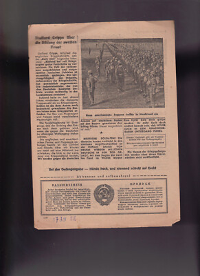 Foreign News 1942 No 210 Leaflet