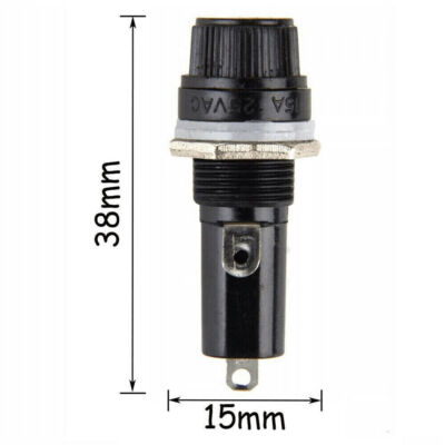 10/20PCS Panel Mount Screw Cap Fuse Holder Case For 5x20mm Glass Tube Fuses