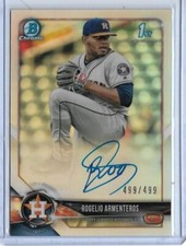 2018 BOWMAN CHROME ROGELIO ARMENTEROS AUTO ROOKIE CARD BCPA-RAR ~ 499/499 UNIQUE