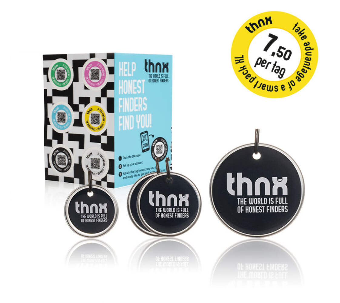 thnx smart pack XL - black (1 x S tag, 2 x M tag, 1 x L tag, 1 x sticker sheet,