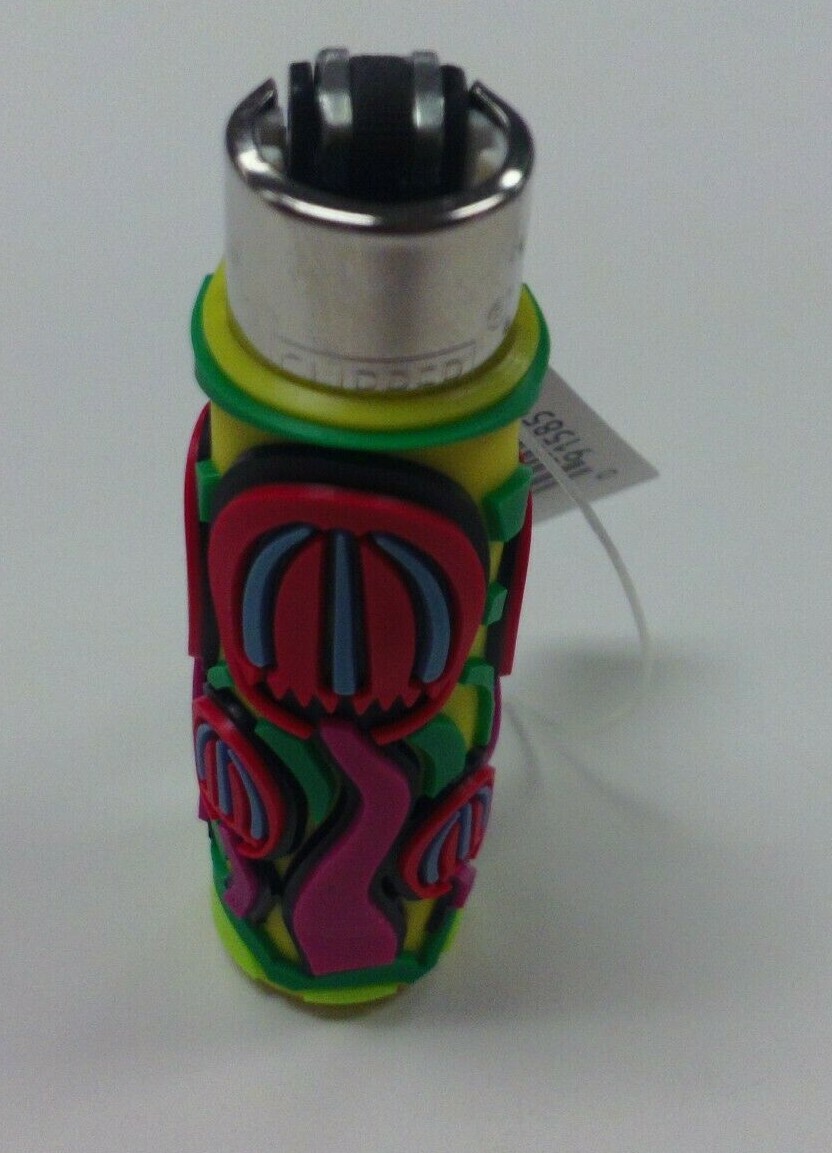 Cover & Lighter With Mushroom Design Yellow Hand Sewn