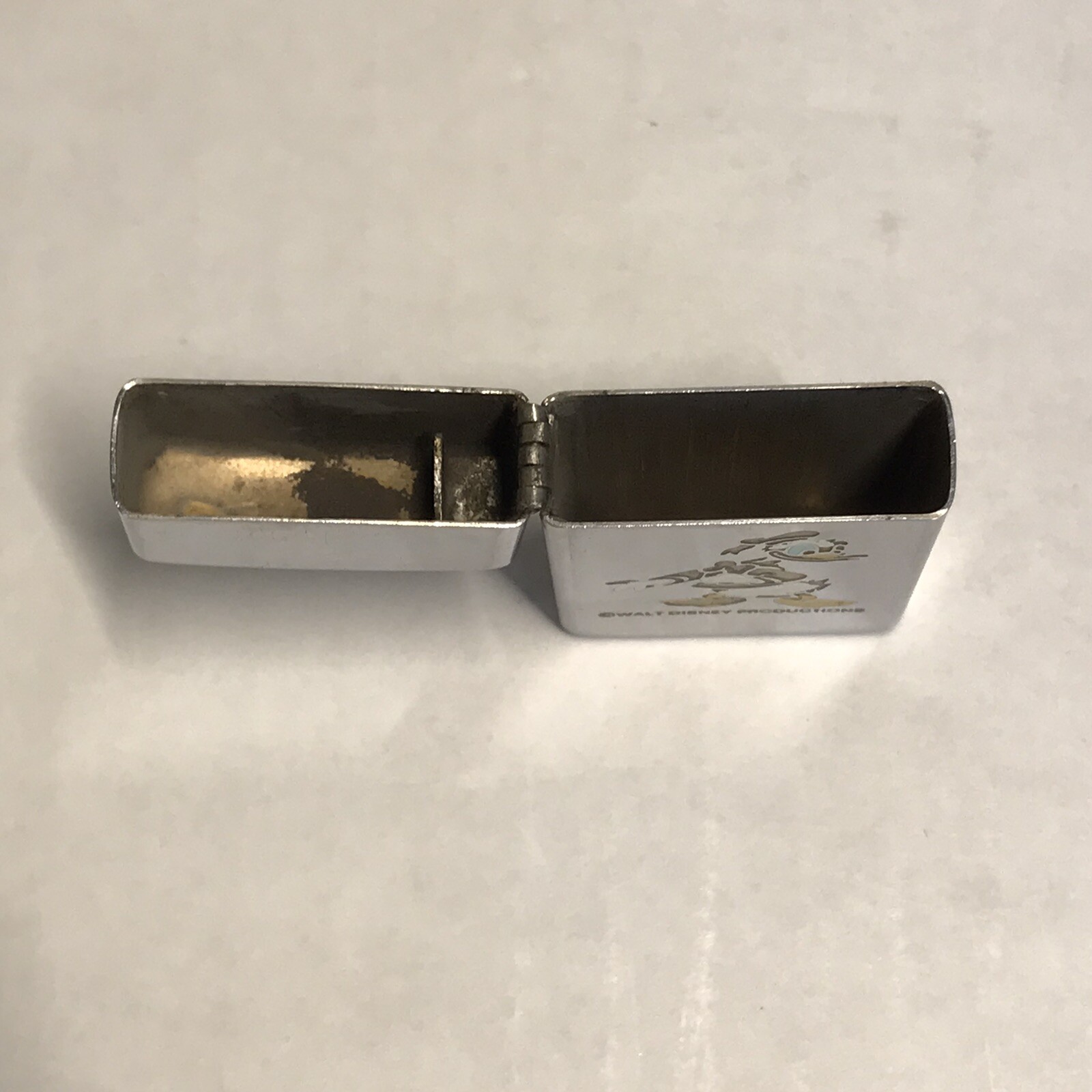 Donald Duck Zippo Slim Lighter Vintage Walt Disney Prod Made USA Original Box