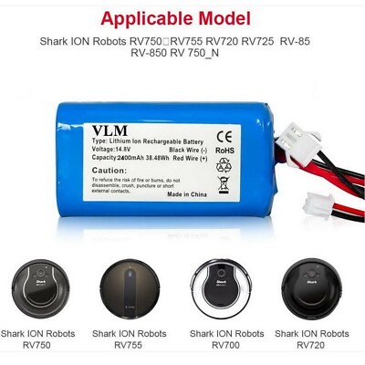 Shark Ion RV750, RV720, RV700 Robot Vacuum Replacement Battery Pack