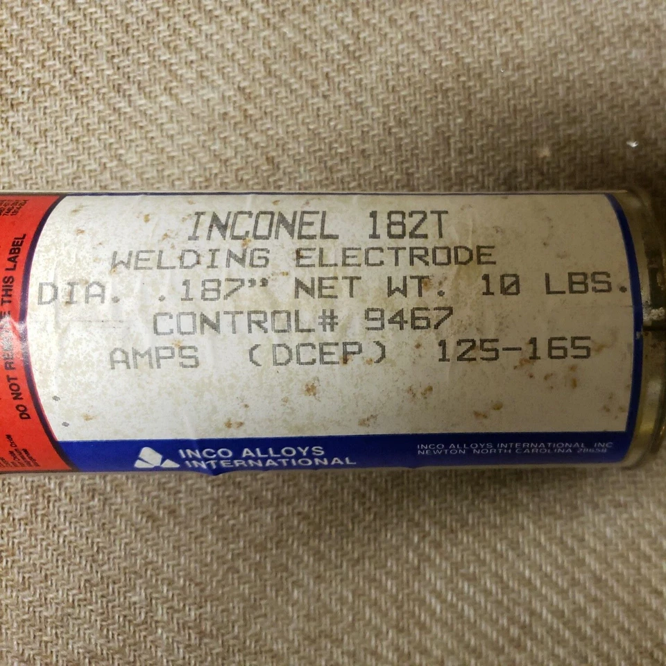 10 lb Inco-Seld, Electrodo A, Inconel 182T aleación 600/601, 3/16" aleación de níquel  Foto 2 de 4