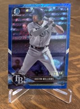 2018 Bowman Chrome Prospects Blue Shimmer Refractor /150 Justin Williams #BCP10