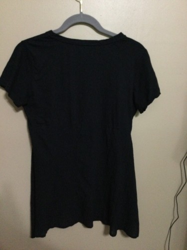 LOGO by Lori Goldstein Short Sleeve Knit Top Asymmetric vertical straight Hem SM - Picture 2 of 8