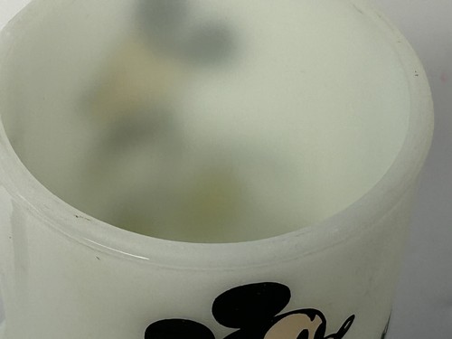 Vintage Walt Disney Mug Mickey Mouse Pepsi Cola Anchor Hocking Milk Glass Cup - Picture 14 of 16