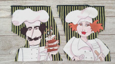 loralie chefs fun fabric 6 inches #1015 2pc