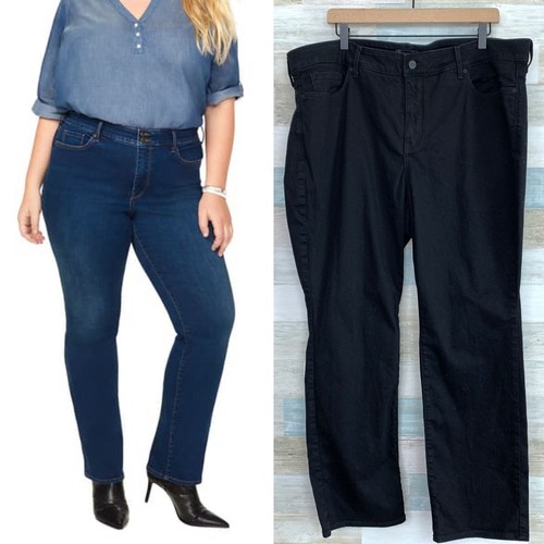 NYDJ Marilyn Straight Jeans Black High 