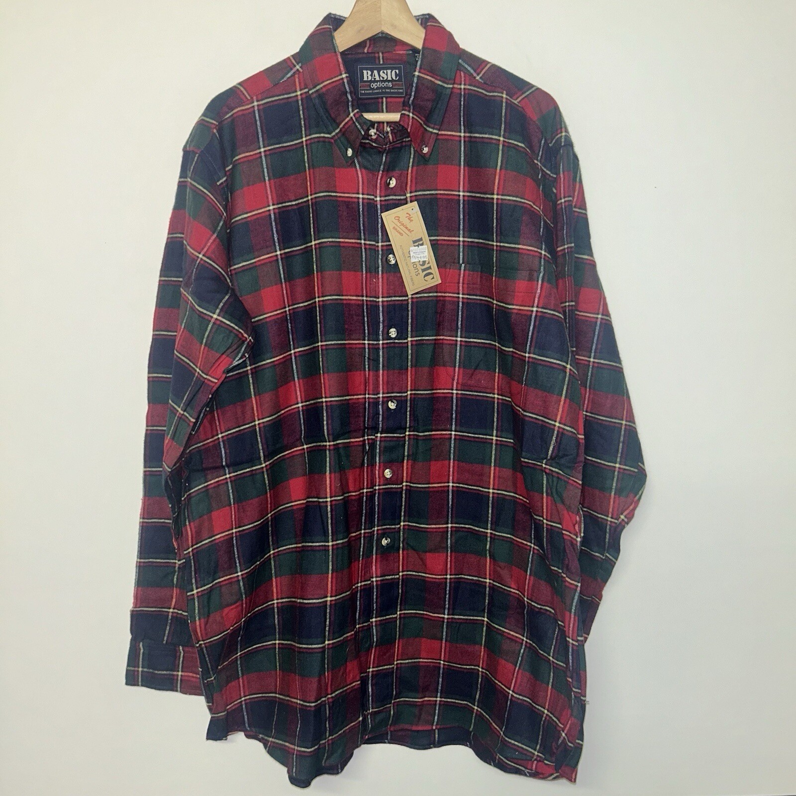 Vintage 1990’s Basic Options Button Uo Flannel Sh… - image 1