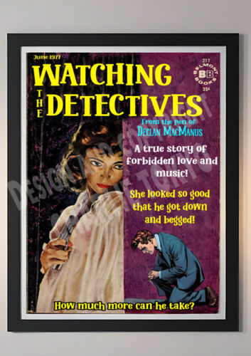 Affiche inspirée d'Elvis Costello art par Charlie Tokyo regardant les détectives - Photo 1/3