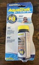 AquaChek Pool Spa Salt Test Kit Strips 10 Count Salt Chlorine Generator