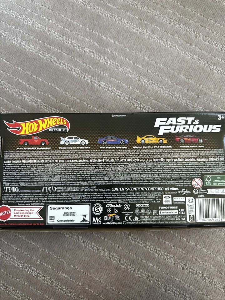 Hot Wheels Pack 5 Premium Fast and Furious 2023 HKF08 Jetta Maxima Skyline F-150 - Image 3 of 4