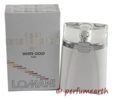 LOMANI WHITE GOLD FOR MEN 3.3 / 3.4 OZ EDT SPRAY BY LOMANI NEW IN A BOX