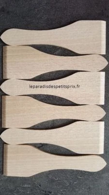 spatule en bois de hêtre, spatule pour Raclette ,6 spatules raclette 12.5 cm - Photo 1/2