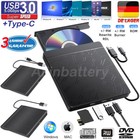 Externes CD DVD-RW Laufwerk USB 3.0 +Type C Brenner für PC MAC Laptop Windows 11