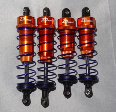 ZD RACING BIG BORE STOSSDÄMPFER FÜR RC CAR BUGGY TT02B ORANGE 4 Stück UK VERKÄUFER