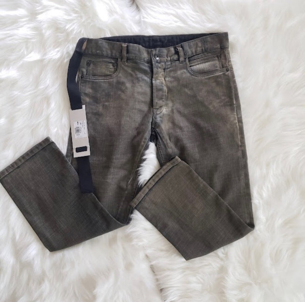 rick owens DRKSHDW Mens Jeans 31Detroit Cut Cropped Dark Dust