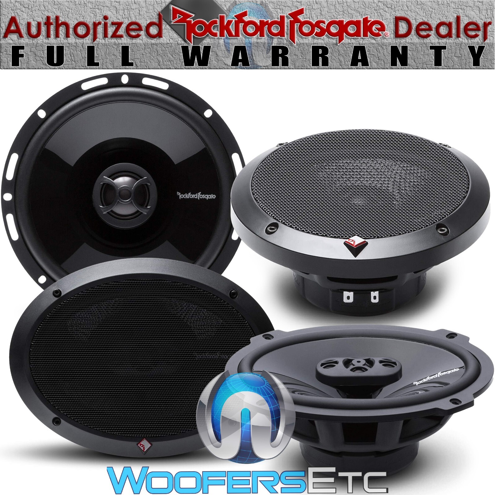 pkg ROCKFORD FOSGATE P1650 P1694 6×9